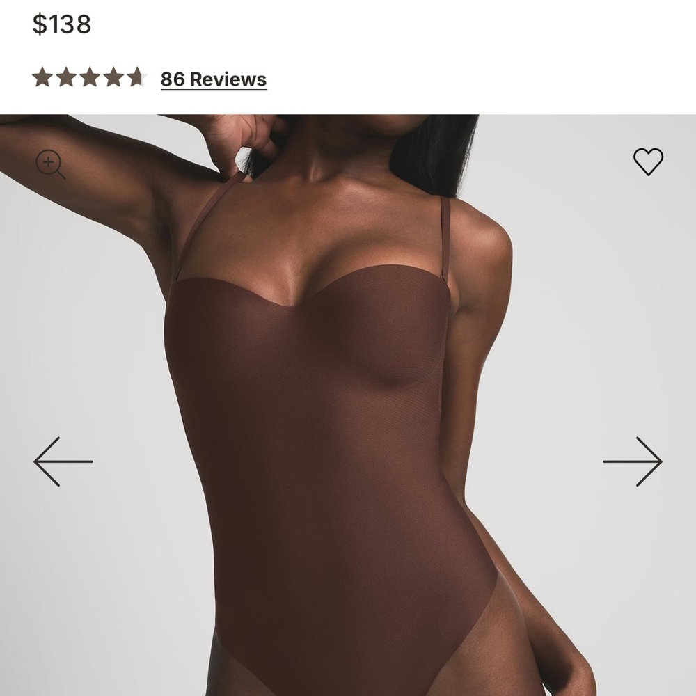 SKIMS Chocolate Spaghetti Strap Bodysuit